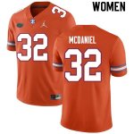 Women's Florida Gators #32 Mordecai McDaniel NCAA Nike Orange Authentic Stitched College Football Jersey VHZ8362SM